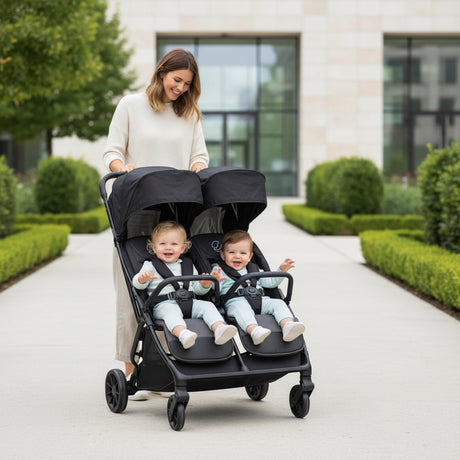 Twinside Twin Stroller, Coal