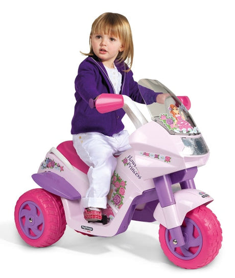 Peg Perego Flower Princess 6V Electric Ride-On Motorcycle with Lights & Sounds, 2+ Years
