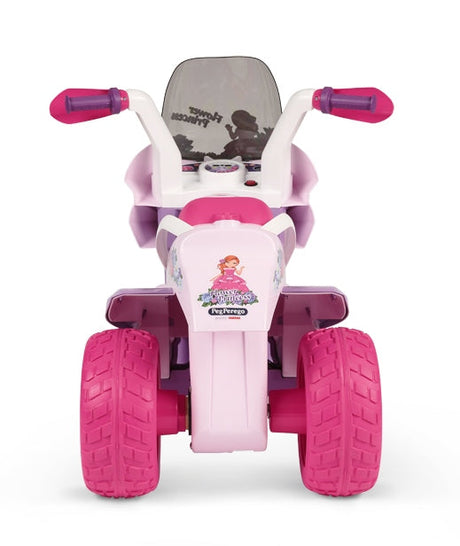 Peg Perego Flower Princess 6V Electric Ride-On Motorcycle with Lights & Sounds, 2+ Years