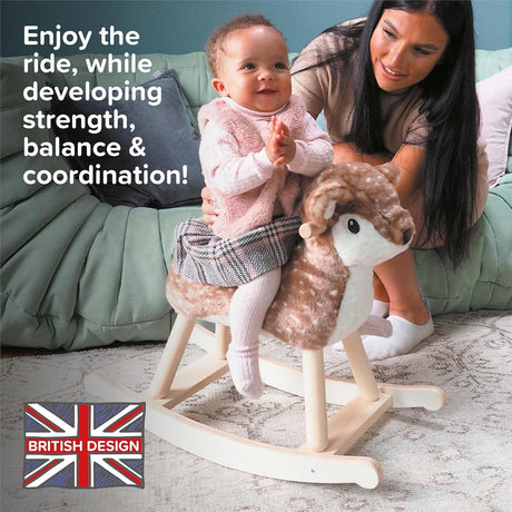 Little Bird Told Me Willow Rocking Deer - Woodland Ride-On Toy for Toddlers (9 Months+)