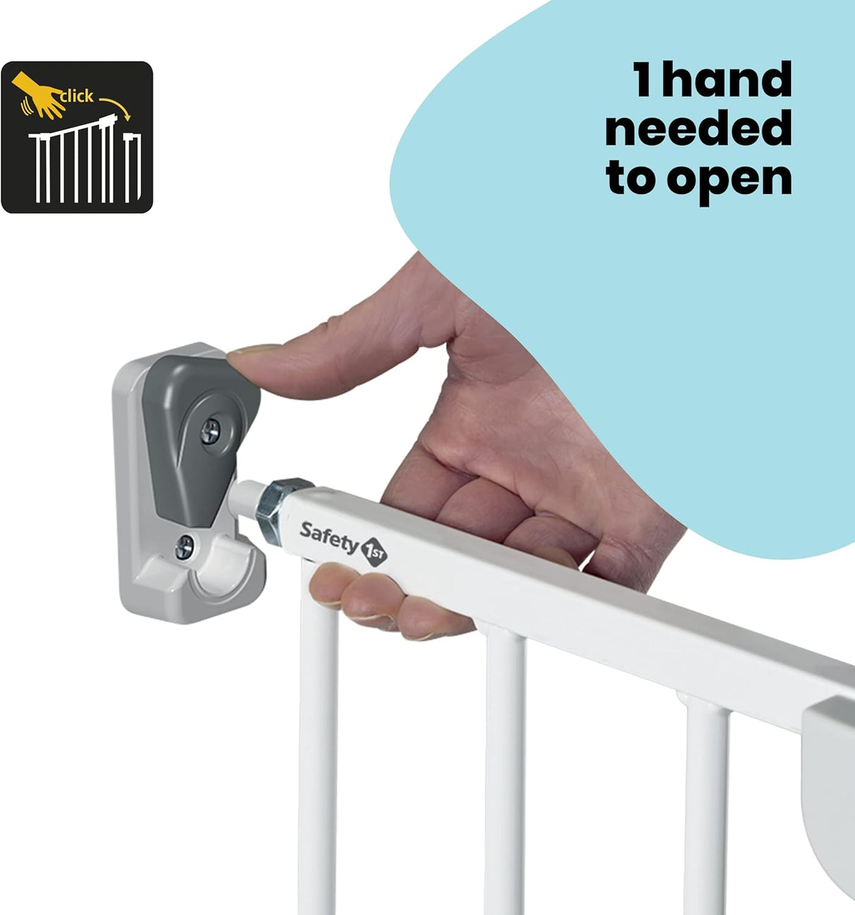 Safety 1st Wall Fix Extending Metal Gate - White