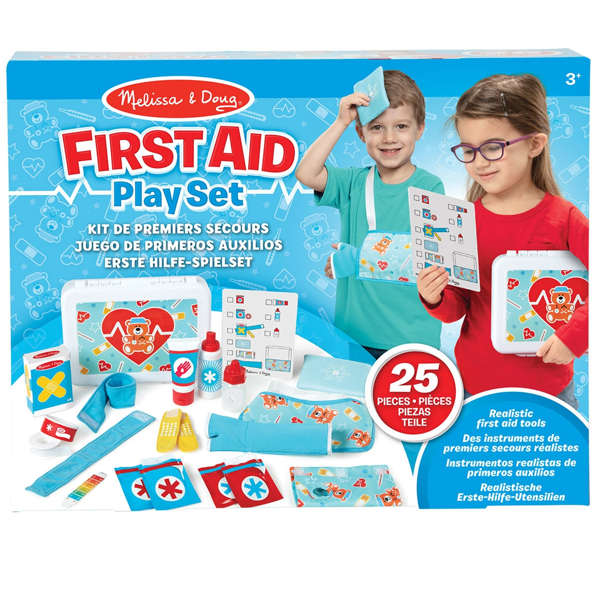 Melissa & Doug Get Well First Aid Kit Play Set, 25 Piece