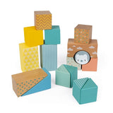 Janod Pure Wooden Pull-Along Blocks Cart