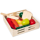 Melissa & Doug Wooden Cutting Foods Toy Set