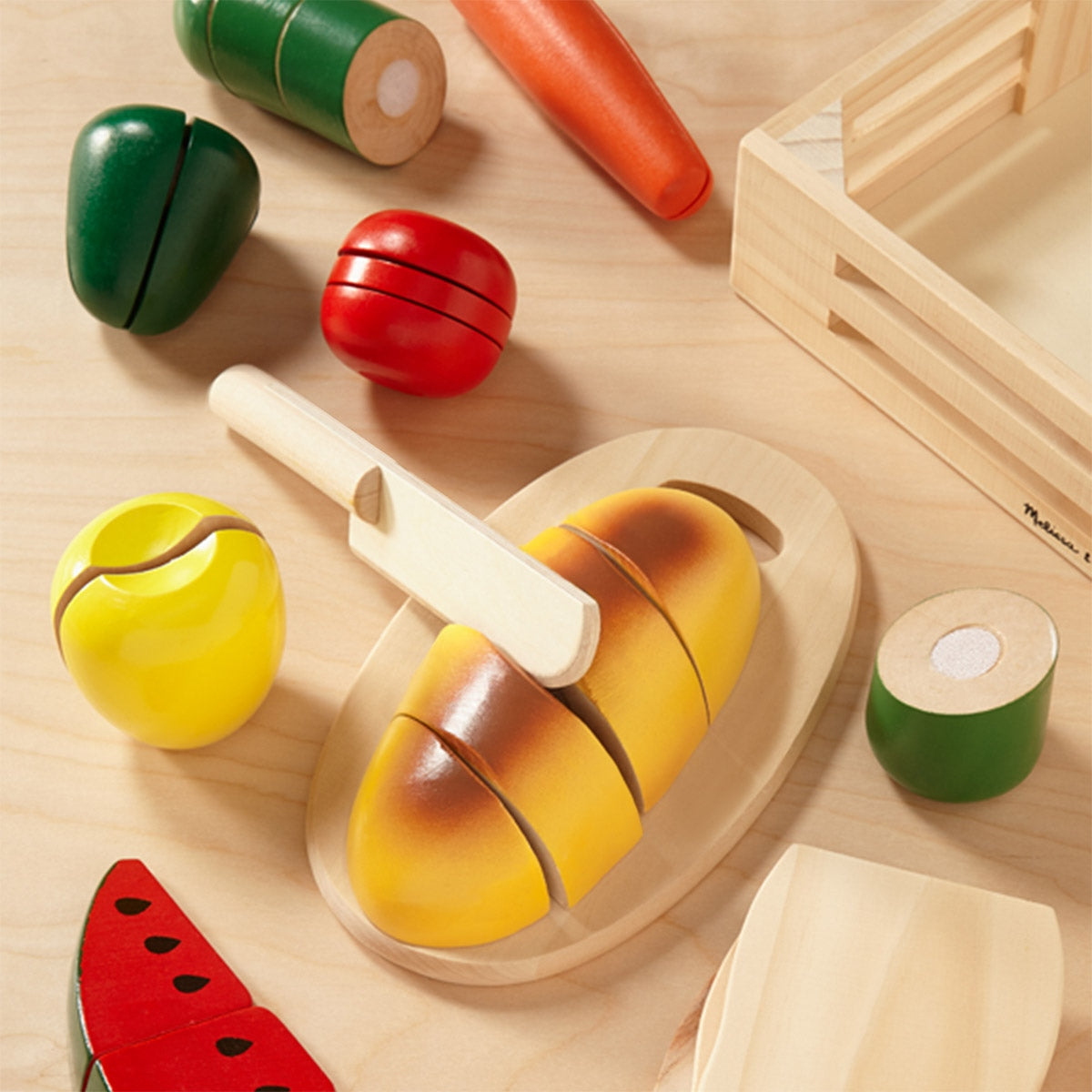Melissa & Doug Wooden Cutting Foods Toy Set