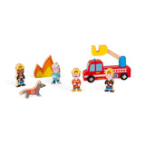 Janod Story Firefighters Wooden Playset