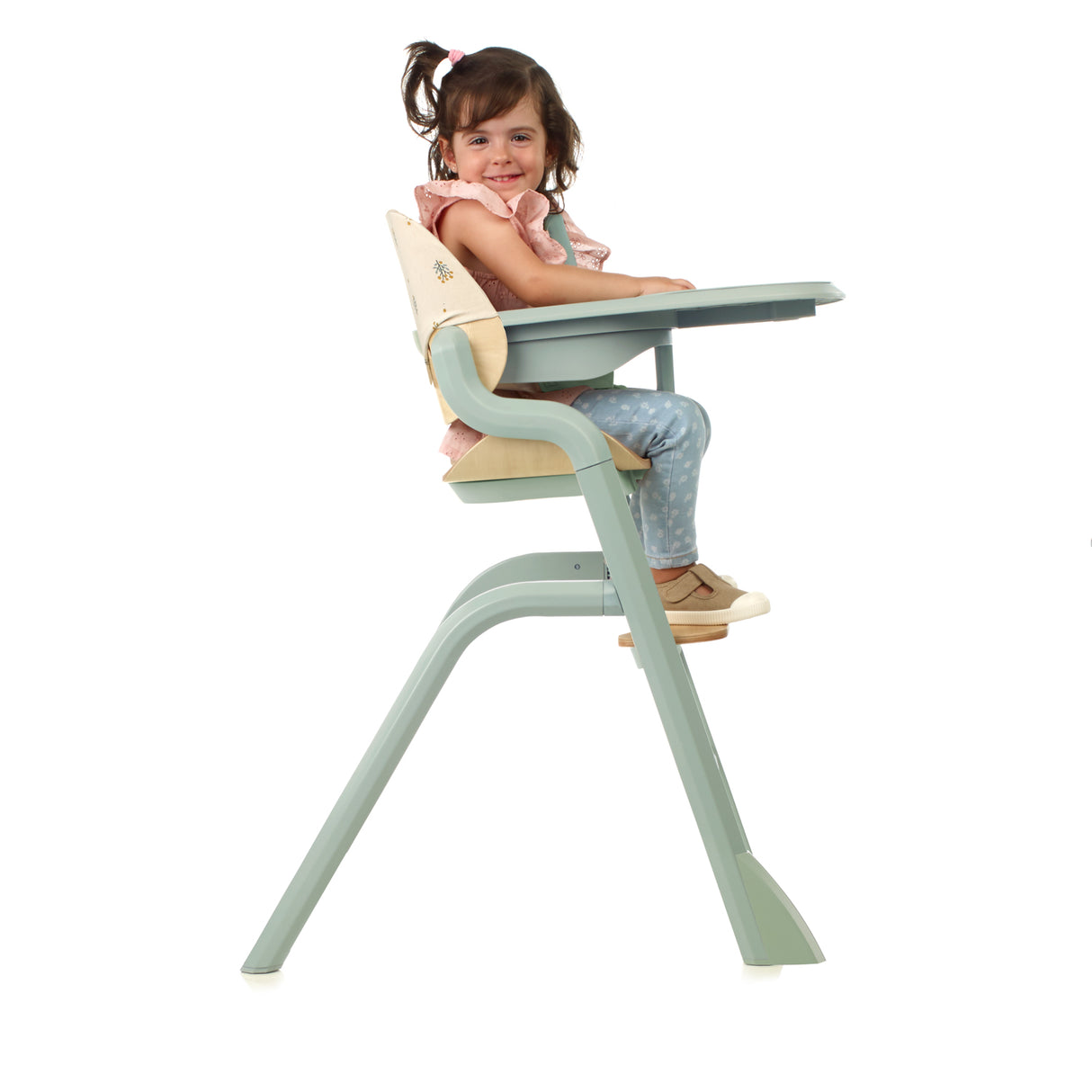 Jane Noah Highchair + Rocker Kit for Newborns – Convertible Beechwood Chair from birth to Adulthood, Pale