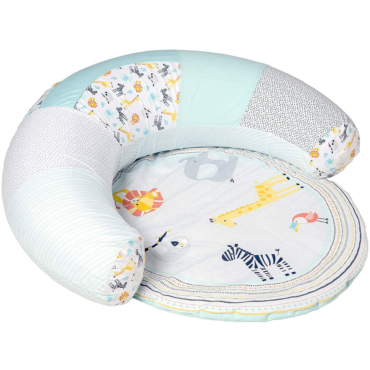 BabyZee Safari Sit Me Up Baby Seat & Playmat – 2-in-1 Baby Nest Support Seat 0m+