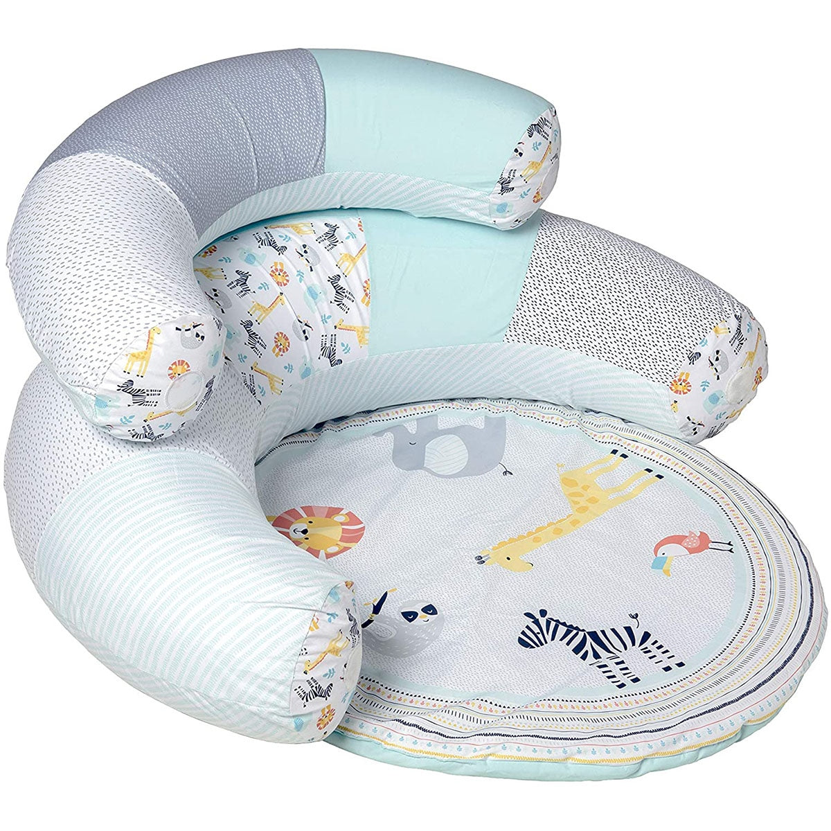 BabyZee Safari Sit Me Up Baby Seat & Playmat – 2-in-1 Baby Nest Support Seat 0m+