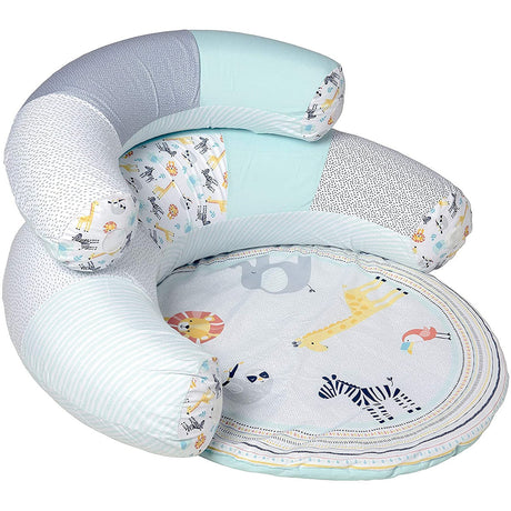 BabyZee Safari Sit Me Up Baby Seat & Playmat – 2-in-1 Baby Nest Support Seat 0m+