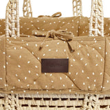 Little Green Sheep Natural Quilted Moses Basket + Mattress