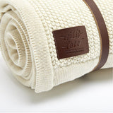 Little Green Sheep Organic Knitted Fleece Baby Blanket