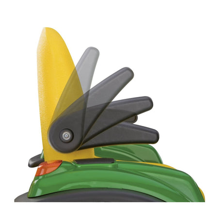 John Deere Ground Loader 12 Volt Electric Bulldozer + Stake-Side Trailer, 3+ years