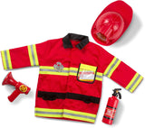 Melissa & Doug Fire Chief Costume Set − Dress Up & Role Play for Boys & Girls | With Extinguisher, Helmet, Badge, Bullhorn & Jacket | Age 3+