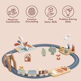 Speedy Monkey Mult-Activity Wooden Train Railway Set