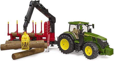 Bruder John Deere 7R 350 with Forestry Trailer, Scale 1:16