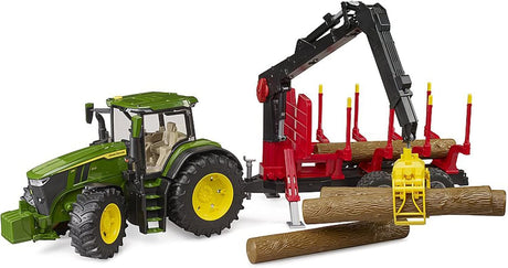 Bruder John Deere 7R 350 with Forestry Trailer, Scale 1:16