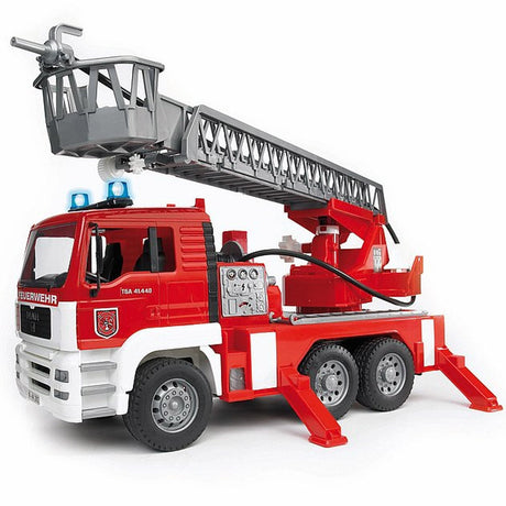 Bruder MAN Fire Engine Toy Truck with Water Pump, Lights and Sound Module, Scale 1:16