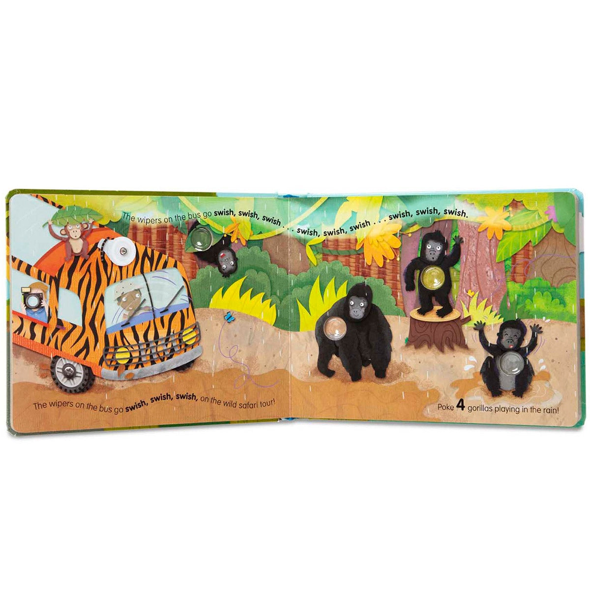Melissa & Doug Poke-A-Dot Interactive Book, The Wheels on the Bus Wild Safari
