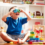 Melissa & Doug Geometric Shape Sorting Stacker Wooden Toddler Toy