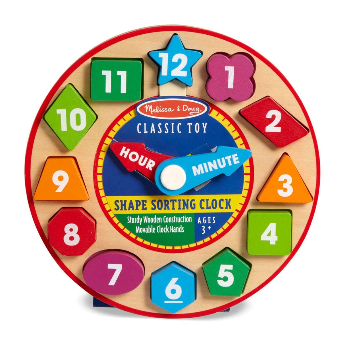Melissa & Doug Shape Sorting Educational Clock