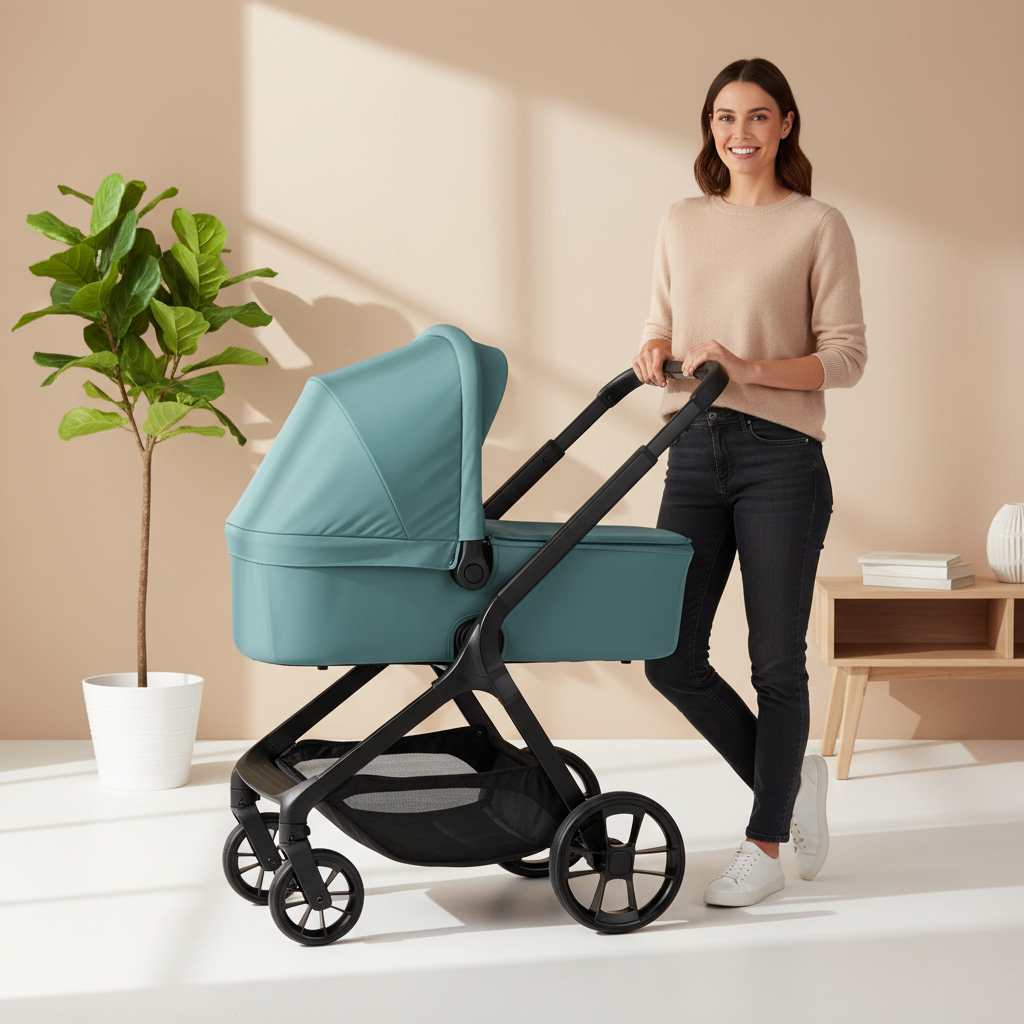 Be Cool Kombo Trio: Pushchair + Carrycot + i-Size Travel Baby Carrier, Be Teal