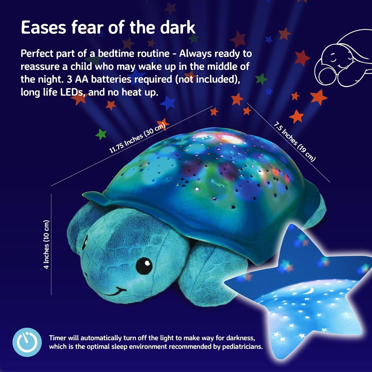 Cloud B Twinkling Twilight Turtle® - Aqua