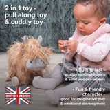 Little Bird Told Me Hubert Highland Cow 2-in-1 Pull Along Toy