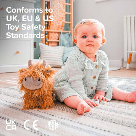 Little Bird Told Me Hubert Highland Cow 2-in-1 Pull Along Toy