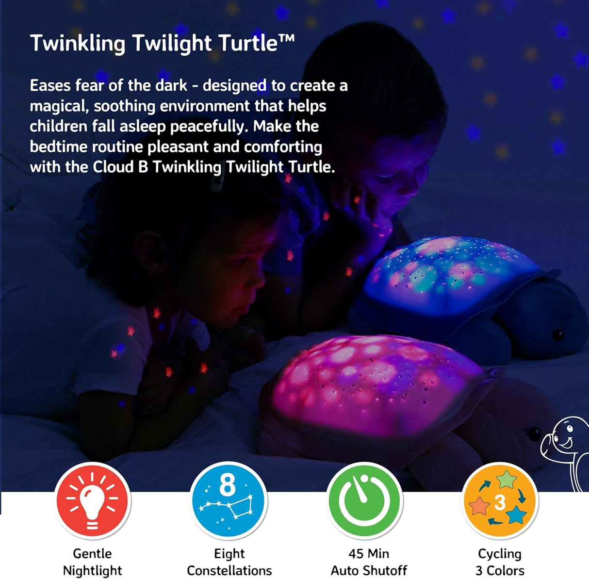 Cloud B Twinkling Twilight Turtle® - Aqua