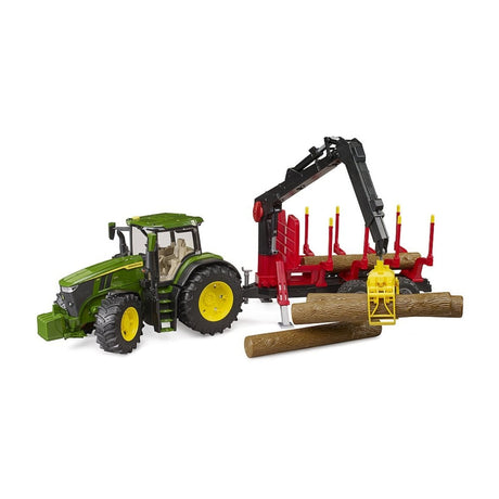 Bruder John Deere 7R 350 with Forestry Trailer, Scale 1:16