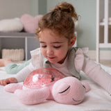 Cloud B Rechargeable Tranquil Turtle Night Light with Ocean Projection & Cry Sensor, Pink