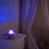 Cloud B Rechargeable Tranquil Turtle Night Light with Ocean Projection & Cry Sensor, Pink