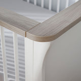 CuddleCo Clara 2 Piece Nursery Furniture Set (Cot Bed & Dresser) - White/Ash