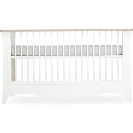 CuddleCo Clara 2 Piece Nursery Furniture Set (Cot Bed & Dresser) - White/Ash