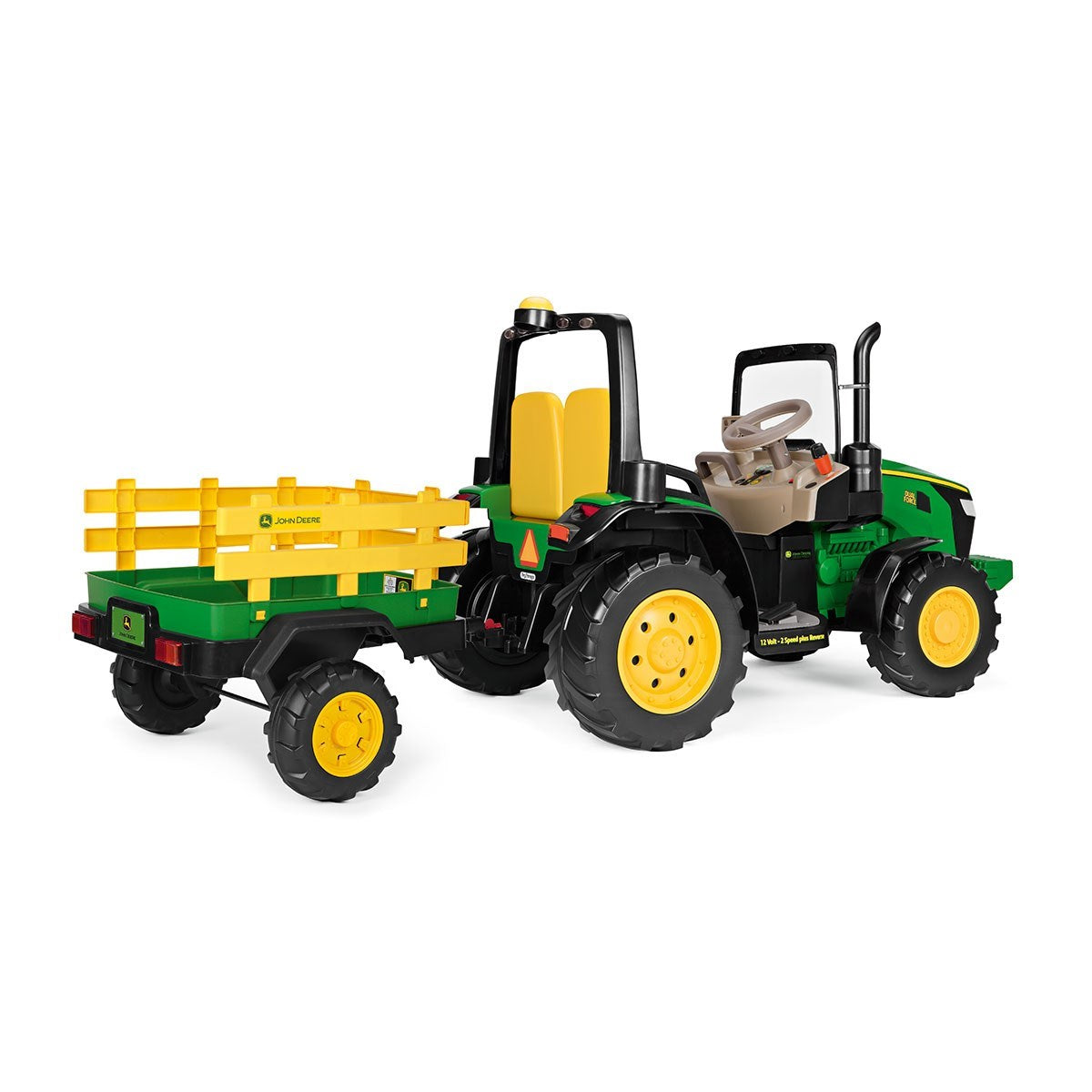 Peg Perego John Deere Dual Force, Two Seater 12 Volt Electric Tractor, 3+ years