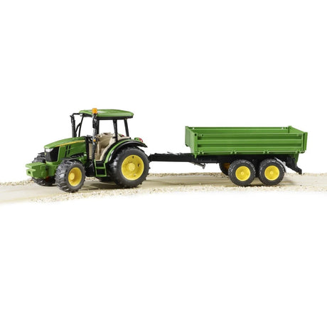 Bruder John Deere 5115M Toy Tractor With Trailer, Scale 1:16