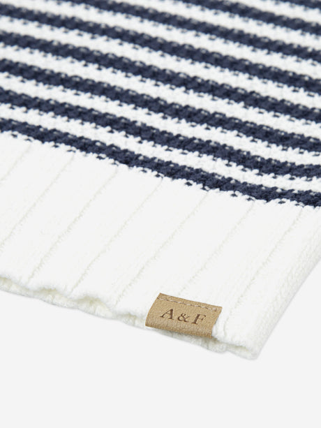 Abercrombie & Fitch Girls Striped Slash Neck Jumper in White
