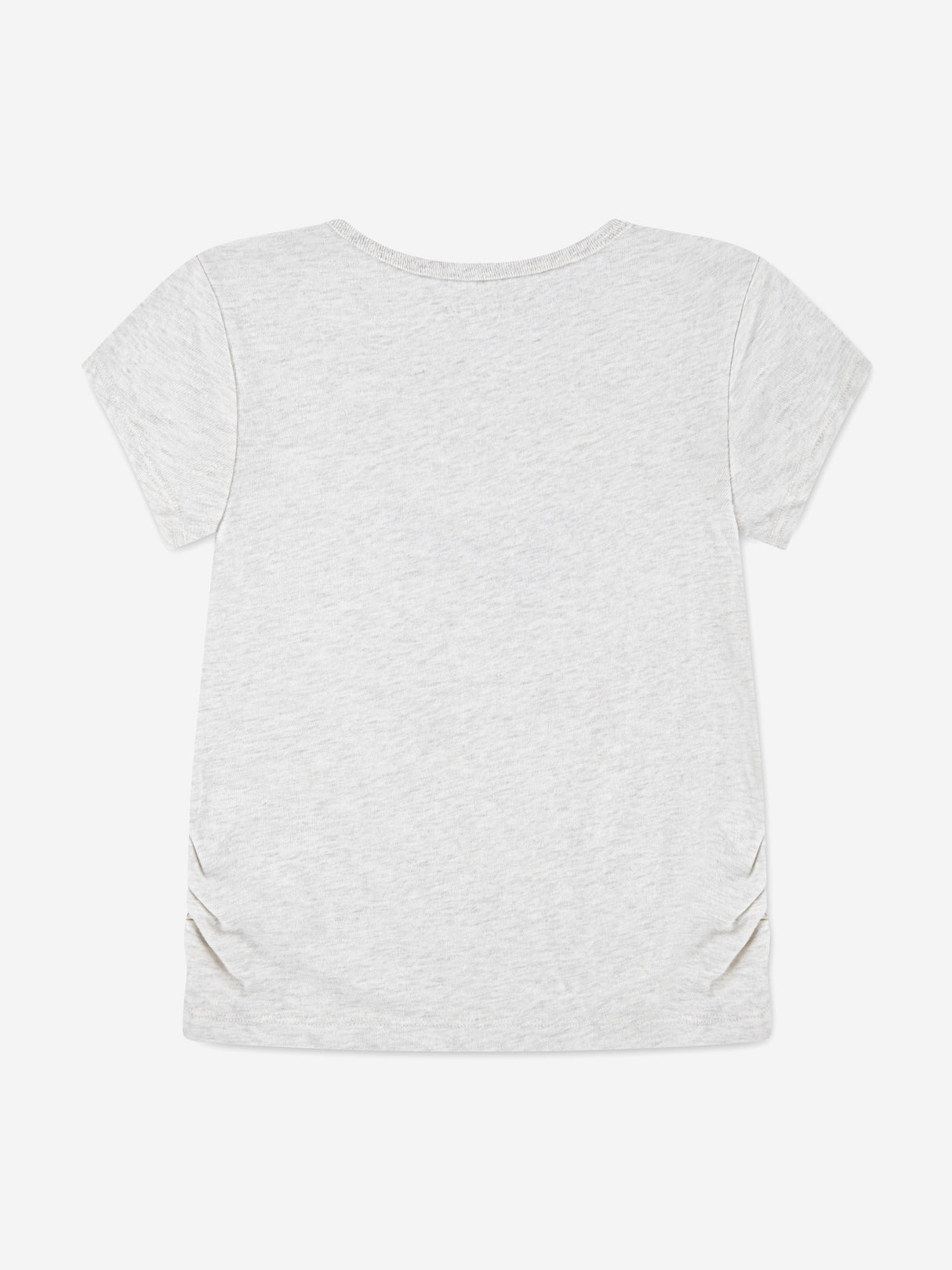 Abercrombie & Fitch Girls Pearl Bow Ruched T-Shirt in Grey