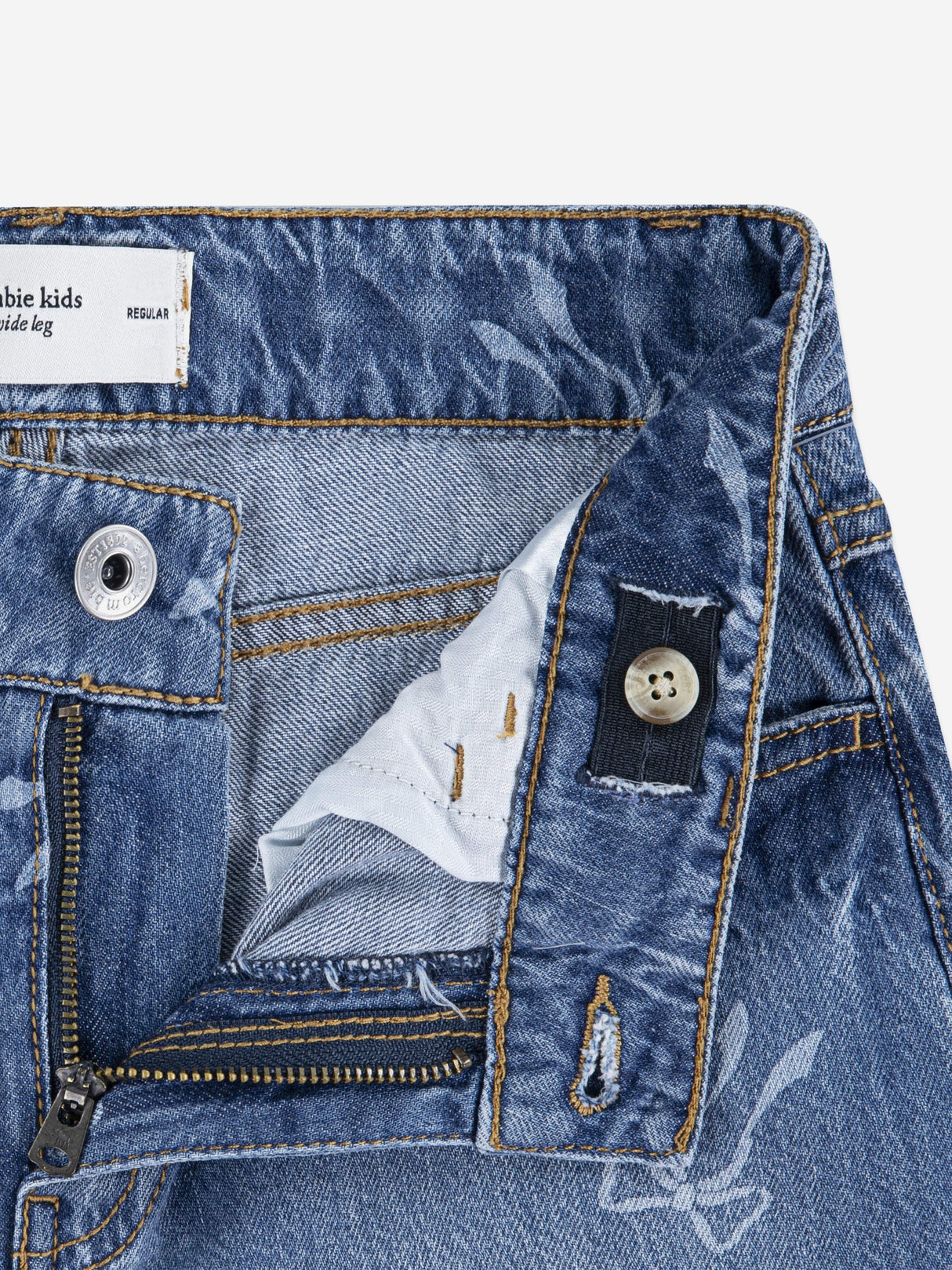 Abercrombie & Fitch Girls HR Discharge Wide Leg Jeans in Blue