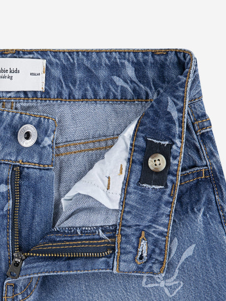 Abercrombie & Fitch Girls HR Discharge Wide Leg Jeans in Blue