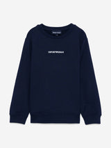 Emporio Armani Boys Logo Sweatshirt in Navy