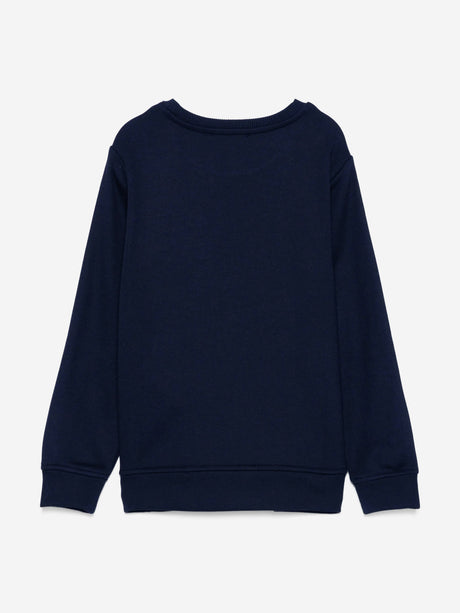Emporio Armani Boys Logo Sweatshirt in Navy
