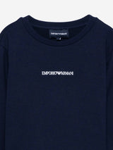Emporio Armani Boys Logo Sweatshirt in Navy