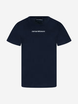 Emporio Armani Boys Logo T-Shirt in Navy