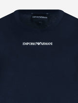 Emporio Armani Boys Logo T-Shirt in Navy