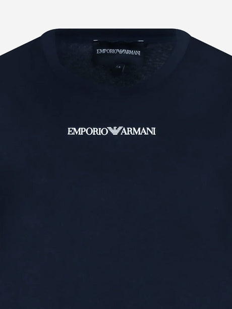 Emporio Armani Boys Logo T-Shirt in Navy
