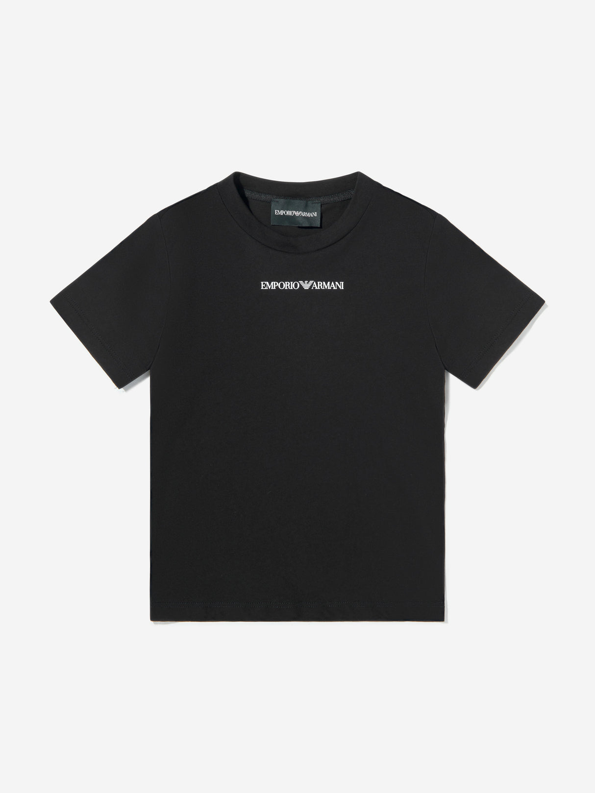 Emporio Armani Boys Logo T-Shirt in Black