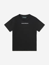 Emporio Armani Boys Logo T-Shirt in Black