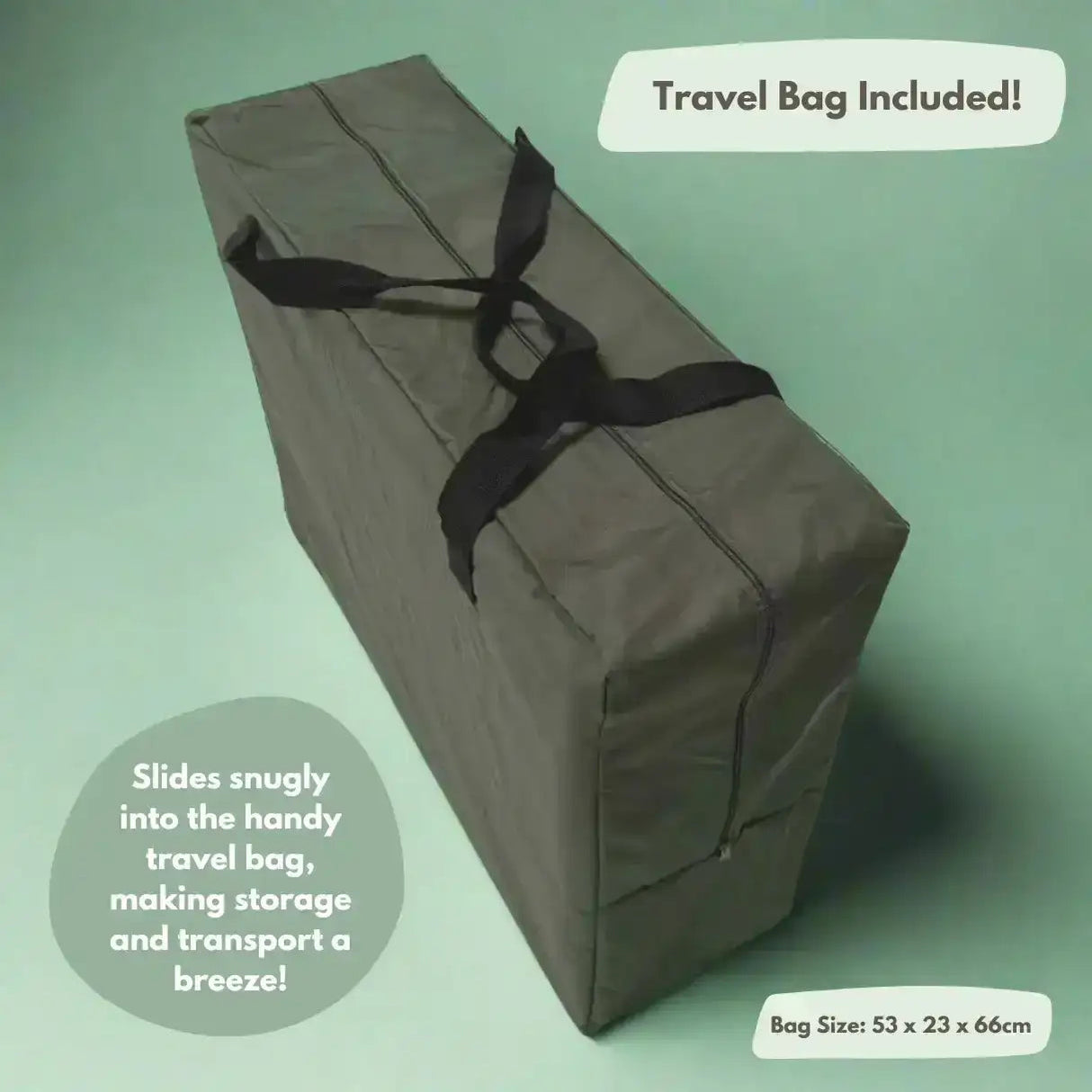 Airpod 3 Travel Cot Includes Newborn Bassinet Insert - Green